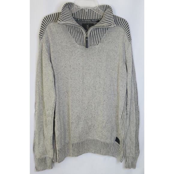 PROJEK RAW Sweater/Pullover Size XL Men's 1/4 Zip Long Sleeve Black/Gray Warm - Picture 9 of 9